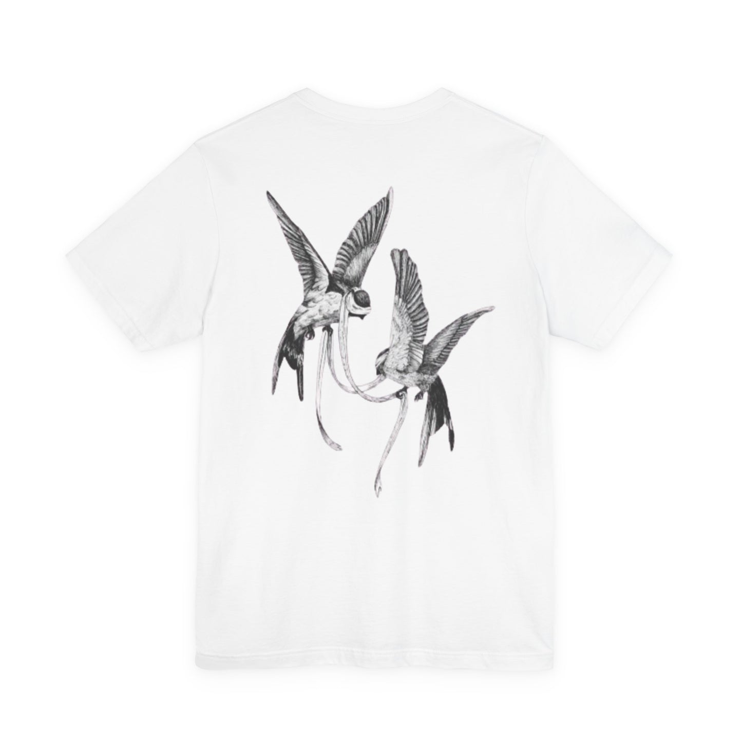 T-shirt graphique à motif d'oiseau artistique pour les amoureux de la nature