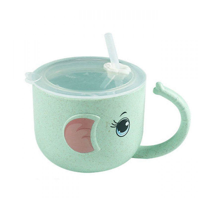 Baby Silicone Straw Bottle