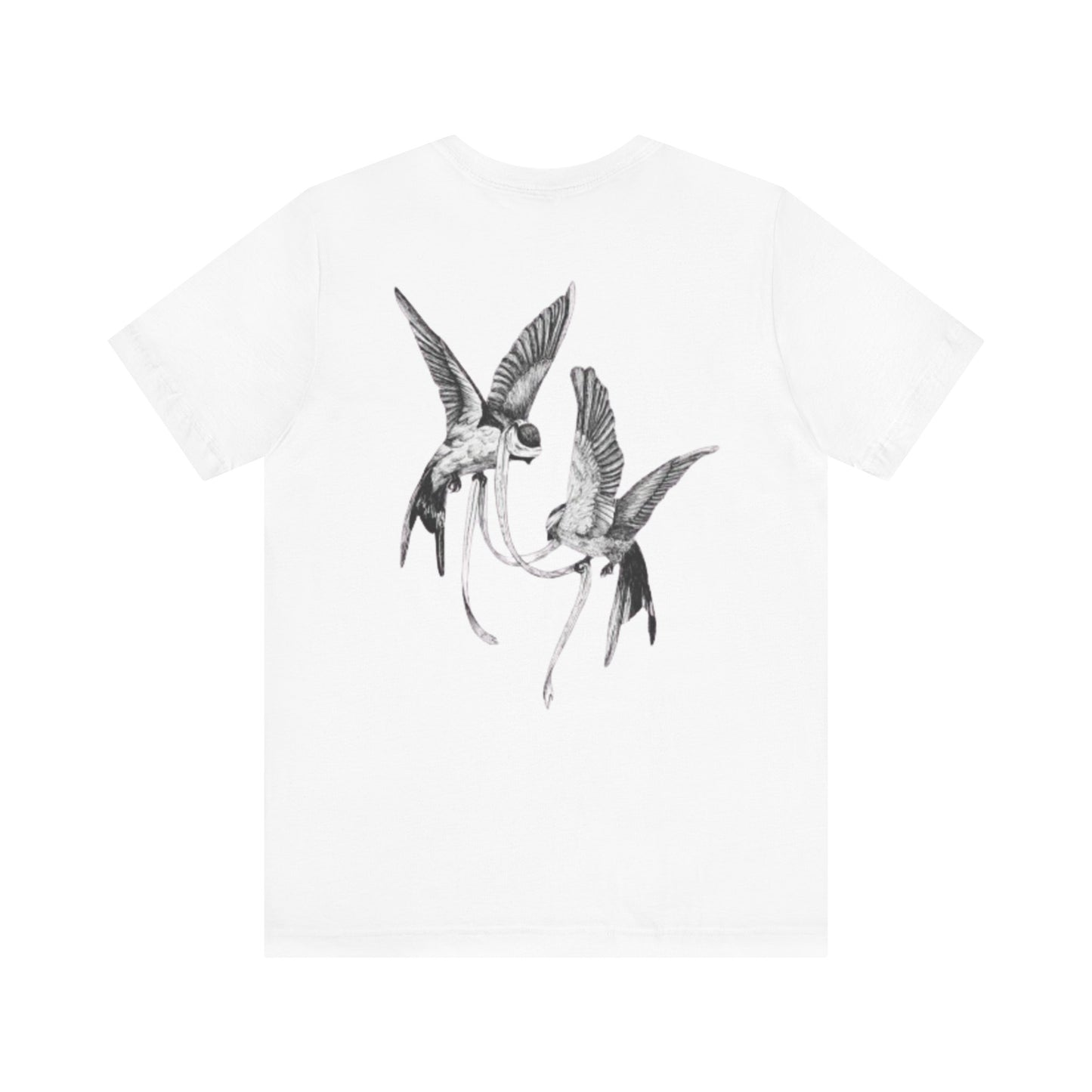 T-shirt graphique à motif d'oiseau artistique pour les amoureux de la nature