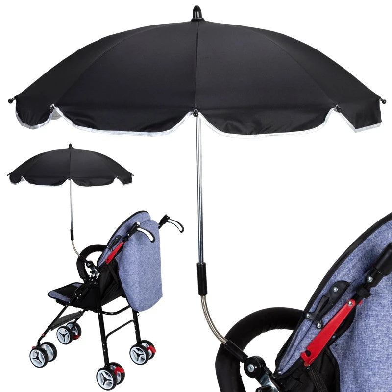 Parapluie de poussette réglable à 360 degrés
