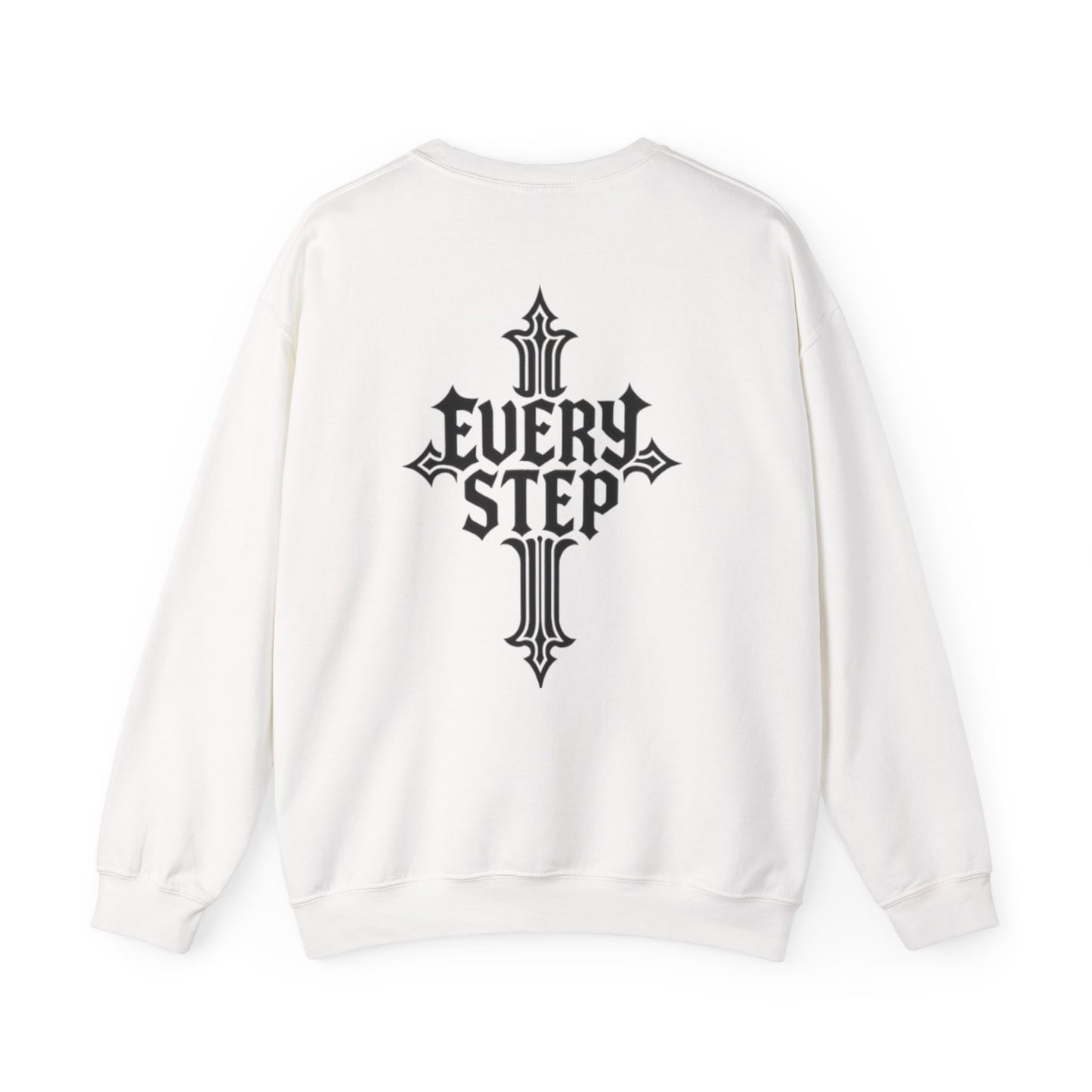 Sweat-shirt unisexe Every Step à col rond - Cadeau spirituel, vêtement confortable, mode inspirée par la foi, style et confort, idéal au quotidien, cadeau pour elle 