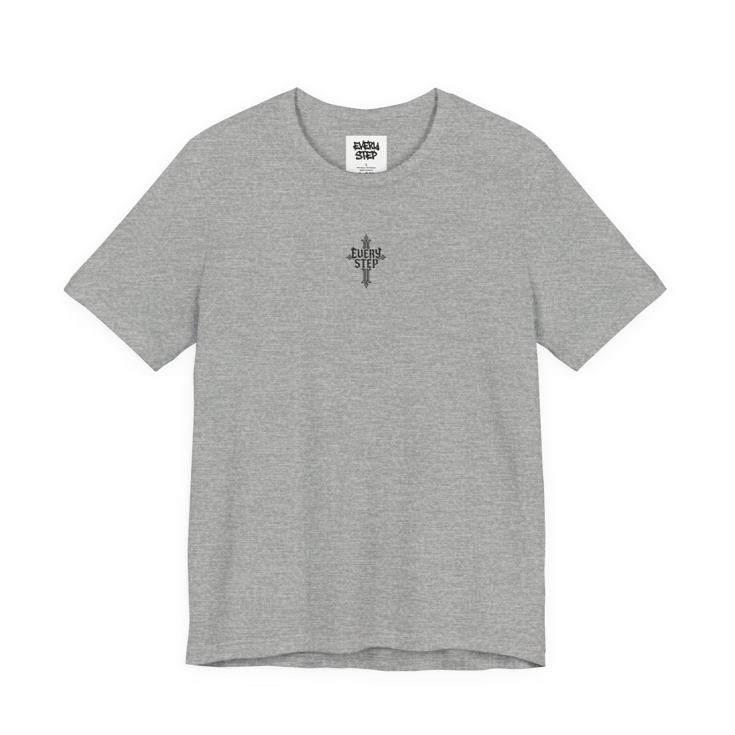 T-shirt graphique croix gothique - Every Step, T-shirt unisexe, haut streetwear, tenue de festival, cadeau unique pour lui/elle