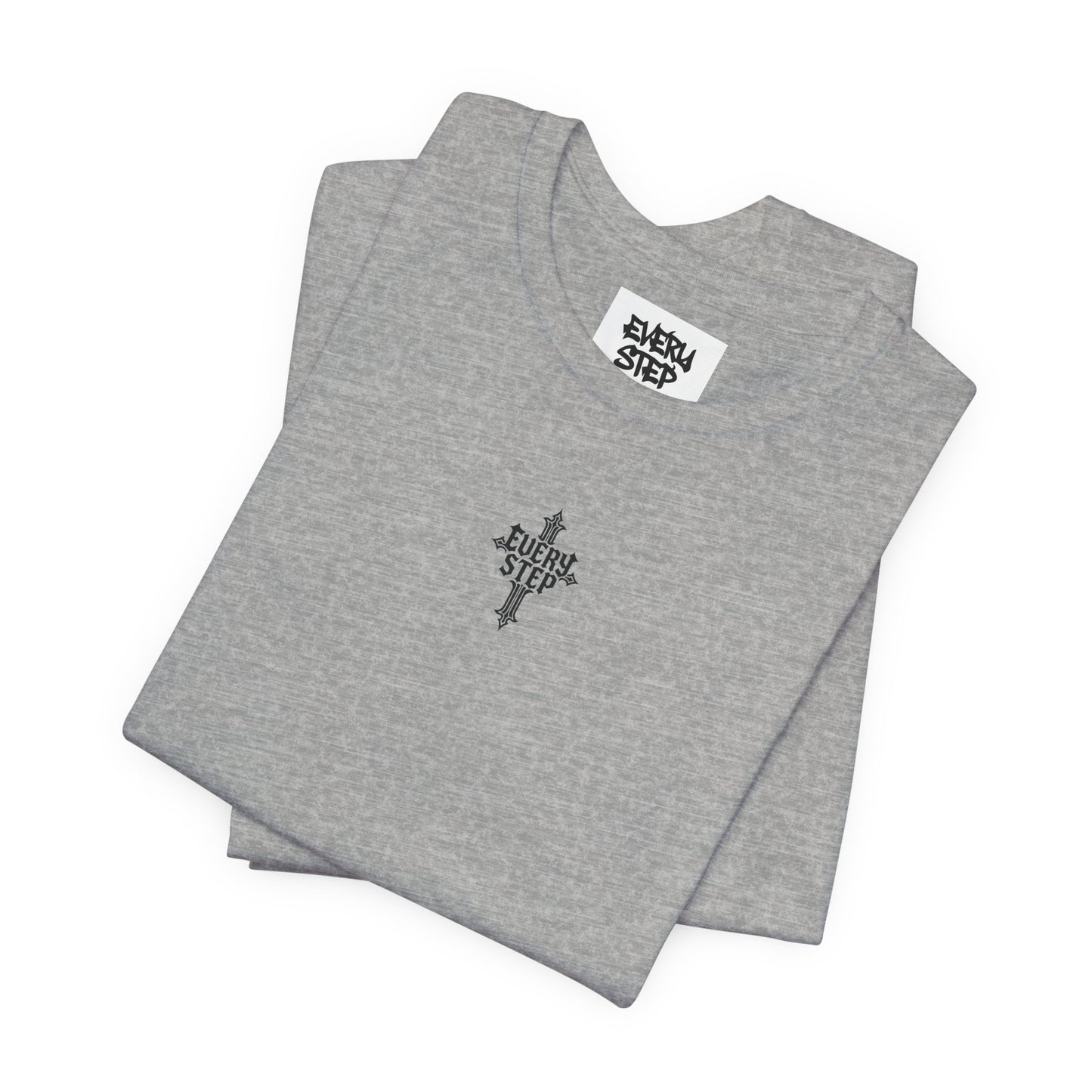 T-shirt graphique croix gothique - Every Step, T-shirt unisexe, haut streetwear, tenue de festival, cadeau unique pour lui/elle