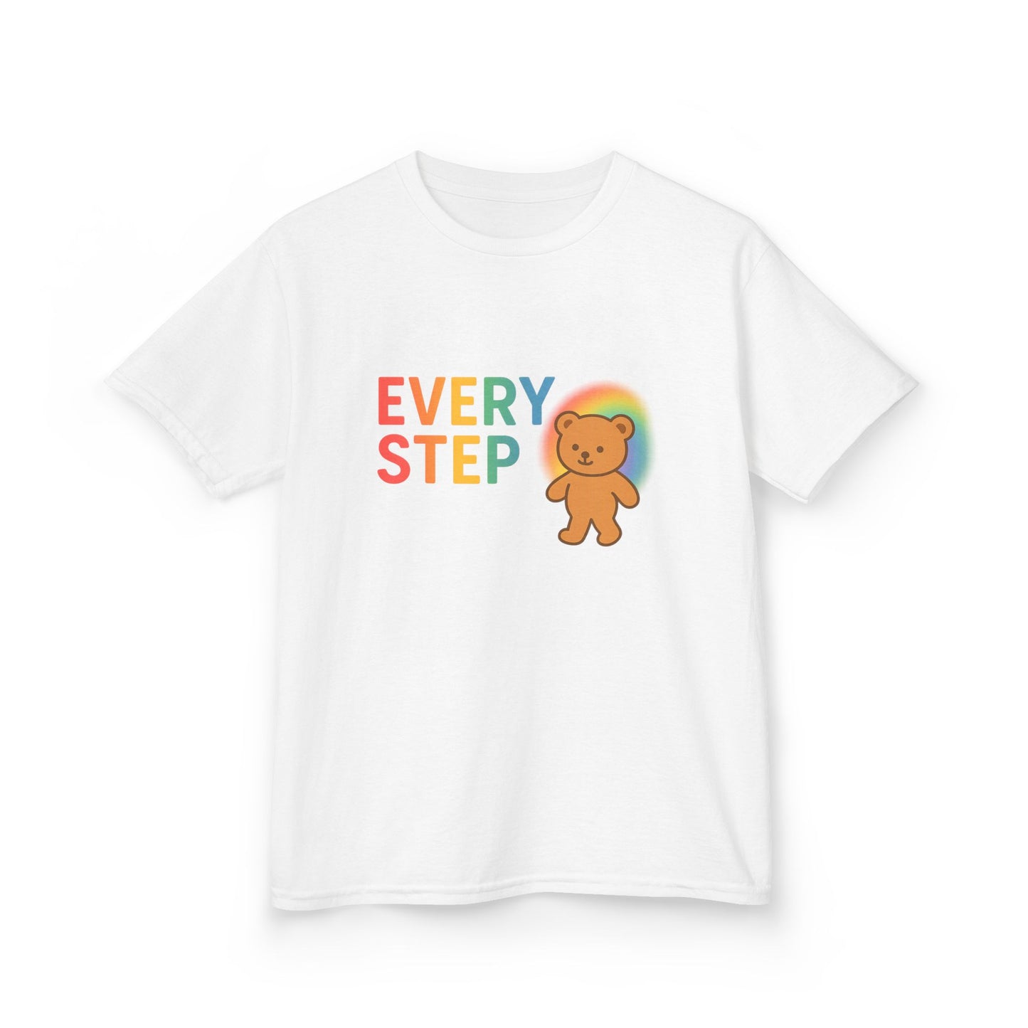 T-shirt enfant Ours en peluche arc-en-ciel - T-shirt « Chaque étape », T-shirt enfant, Vêtements mignons pour enfants, Cadeau pour enfants, Tenue d'anniversaire