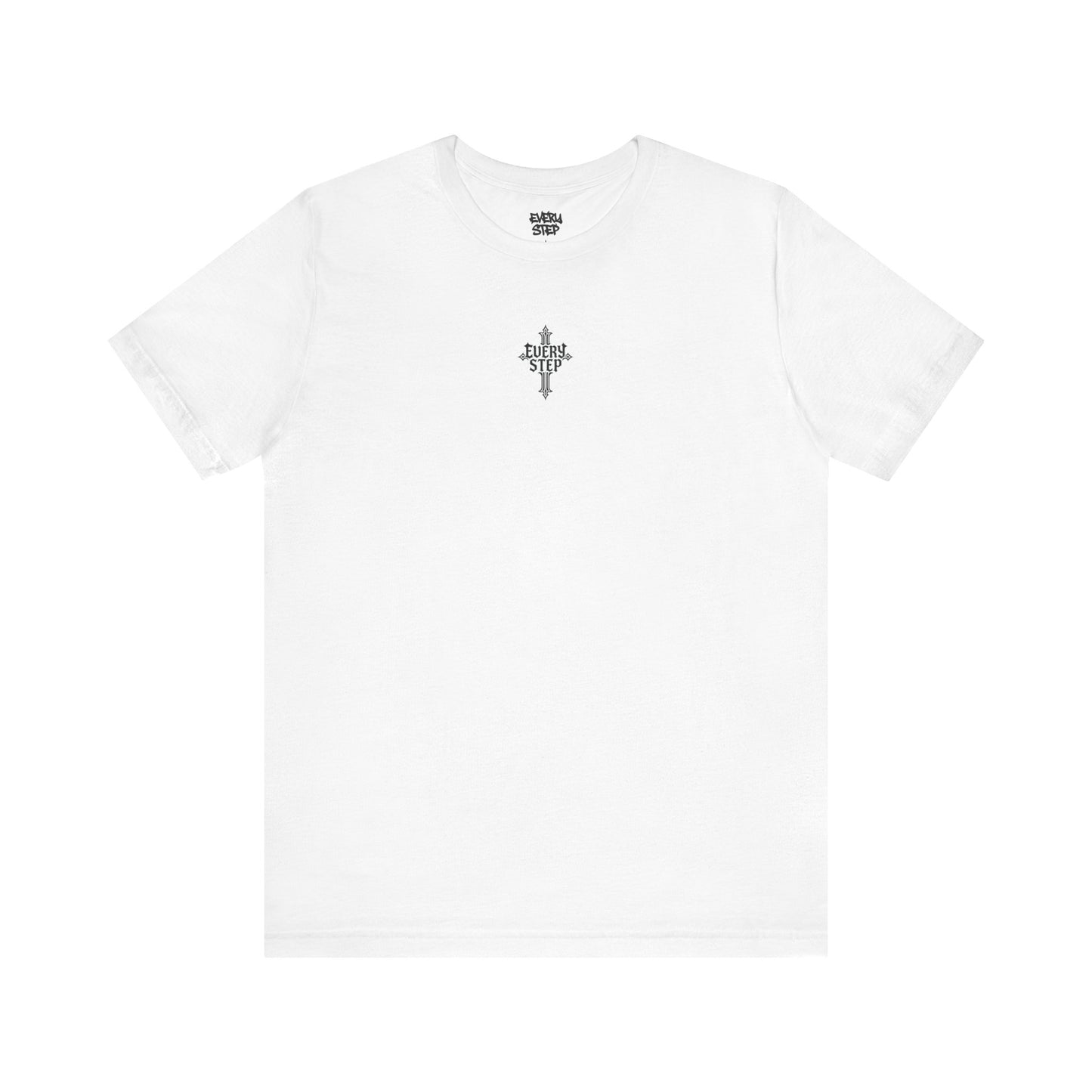 T-shirt graphique croix gothique - Every Step, T-shirt unisexe, haut streetwear, tenue de festival, cadeau unique pour lui/elle