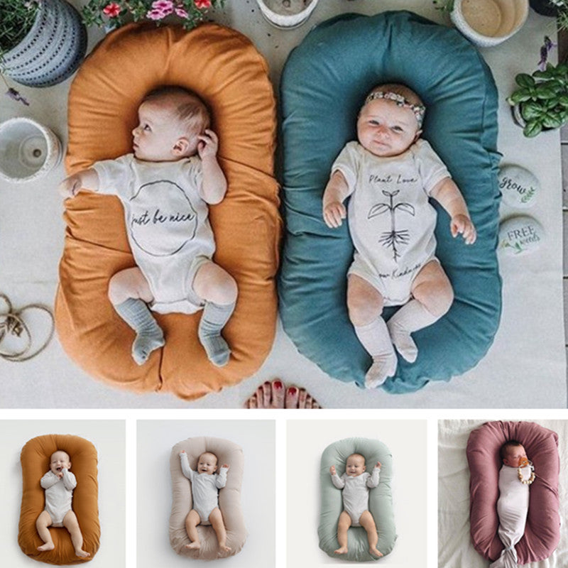 Lit nid pour bébé, berceau, berceau pour nouveau-né, berceau portable en coton, berceau de voyage, coussin