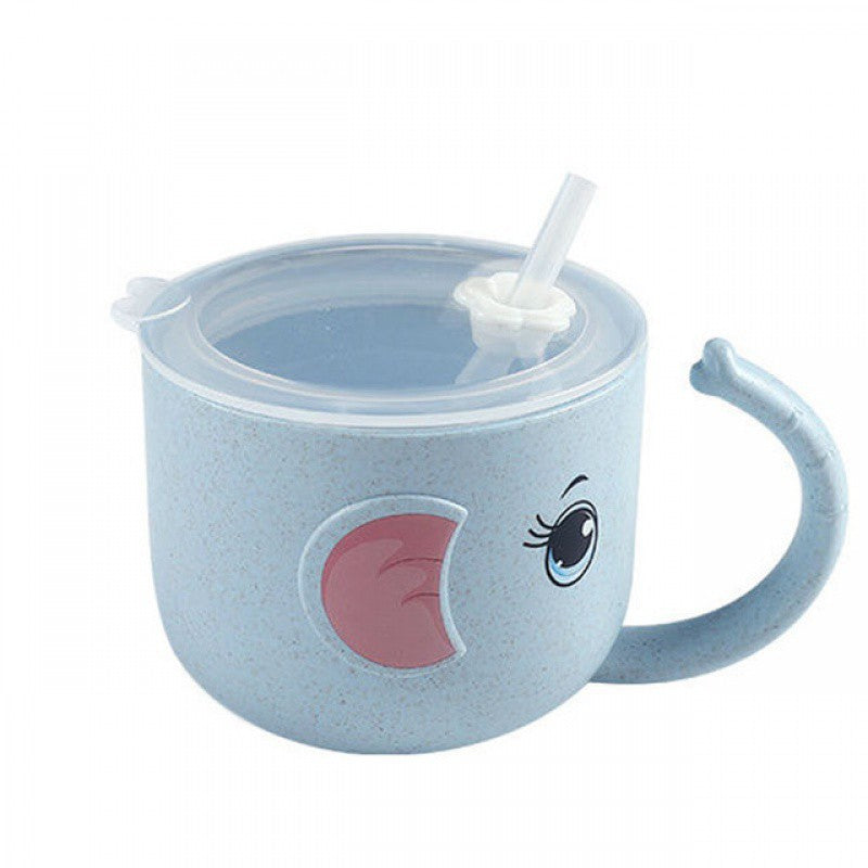Baby Silicone Straw Bottle