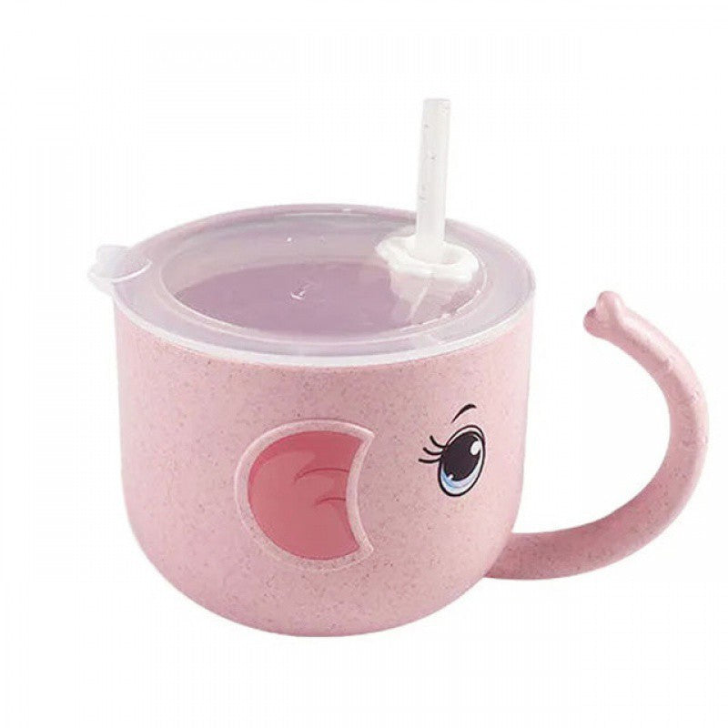 Baby Silicone Straw Bottle